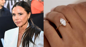 Victoria Beckham’s Marquise Cut Diamond Ring Collection Over the Years