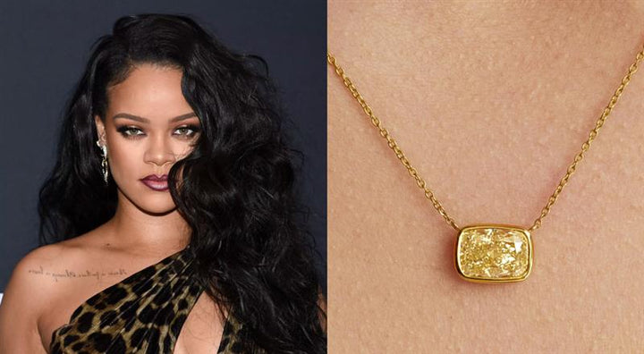 Rihanna’s Yellow Diamond Necklace at the Met Gala 2025