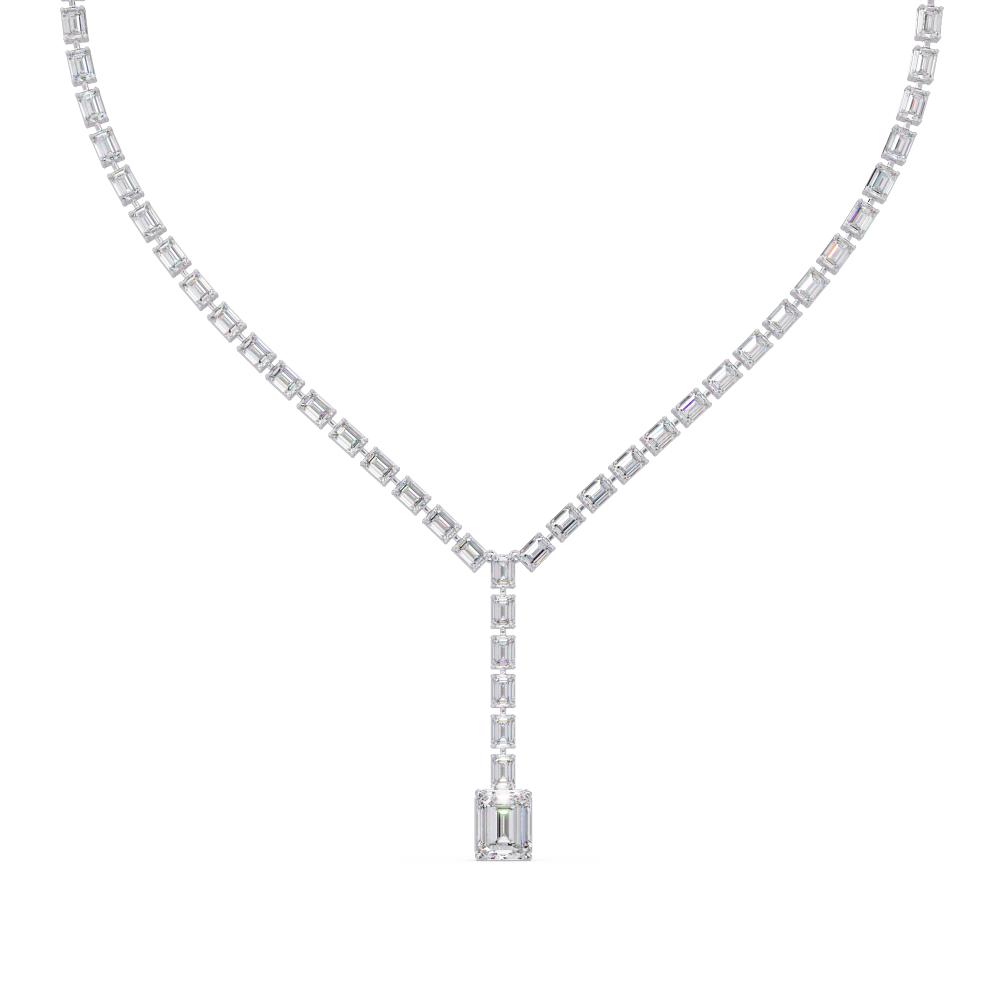 The Mia Emerlad Dangling Tennis Neckalce