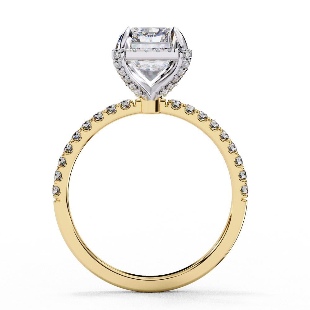 The Hailey Radiant Modern Halo Engagement Ring
