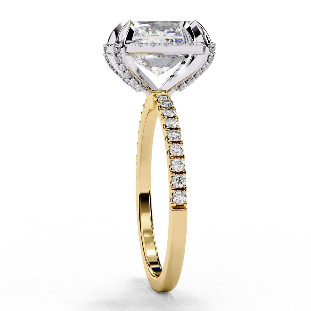 The Hailey Radiant Modern Halo Engagement Ring