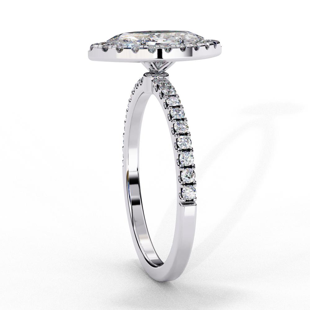 The Lorraine Marquise Halo Engagement Ring