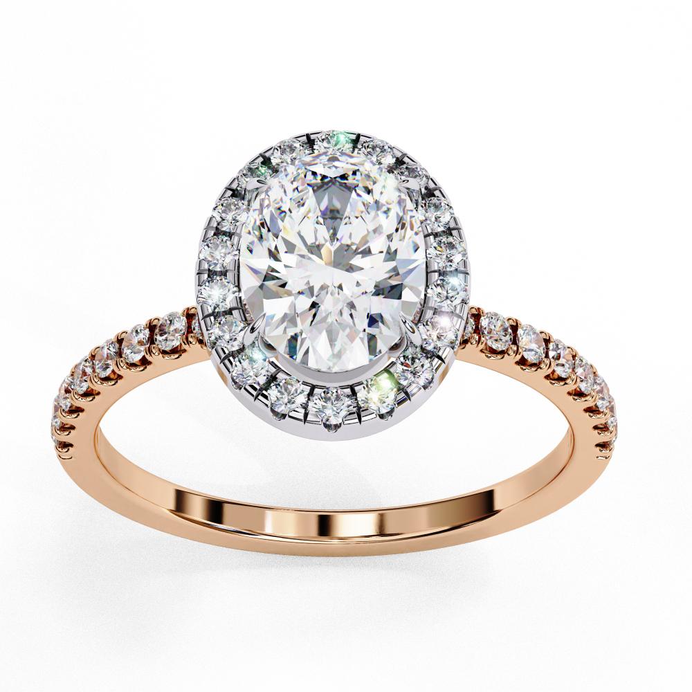 The Lorraine Oval Halo Engagement Ring