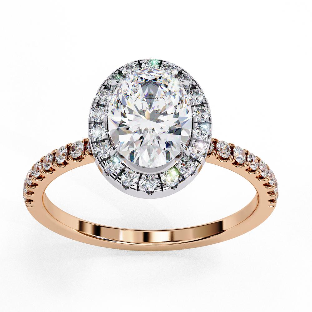 The Lorraine Oval Halo Engagement Ring