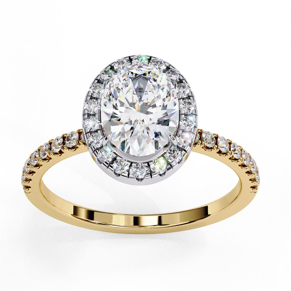 The Lorraine Oval Halo Engagement Ring