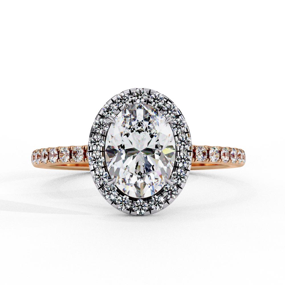 The Lorraine Oval Halo Engagement Ring