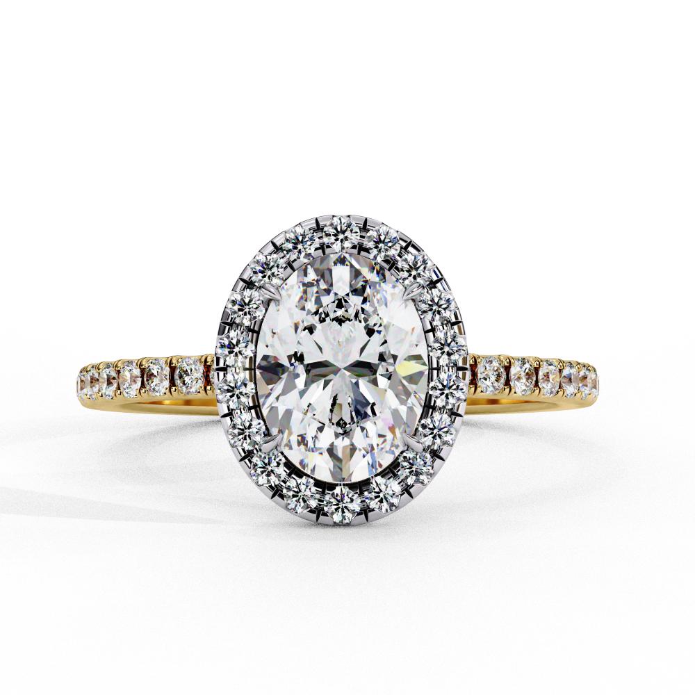 The Lorraine Oval Halo Engagement Ring