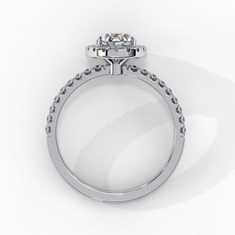 The Lorraine Oval Halo Engagement Ring