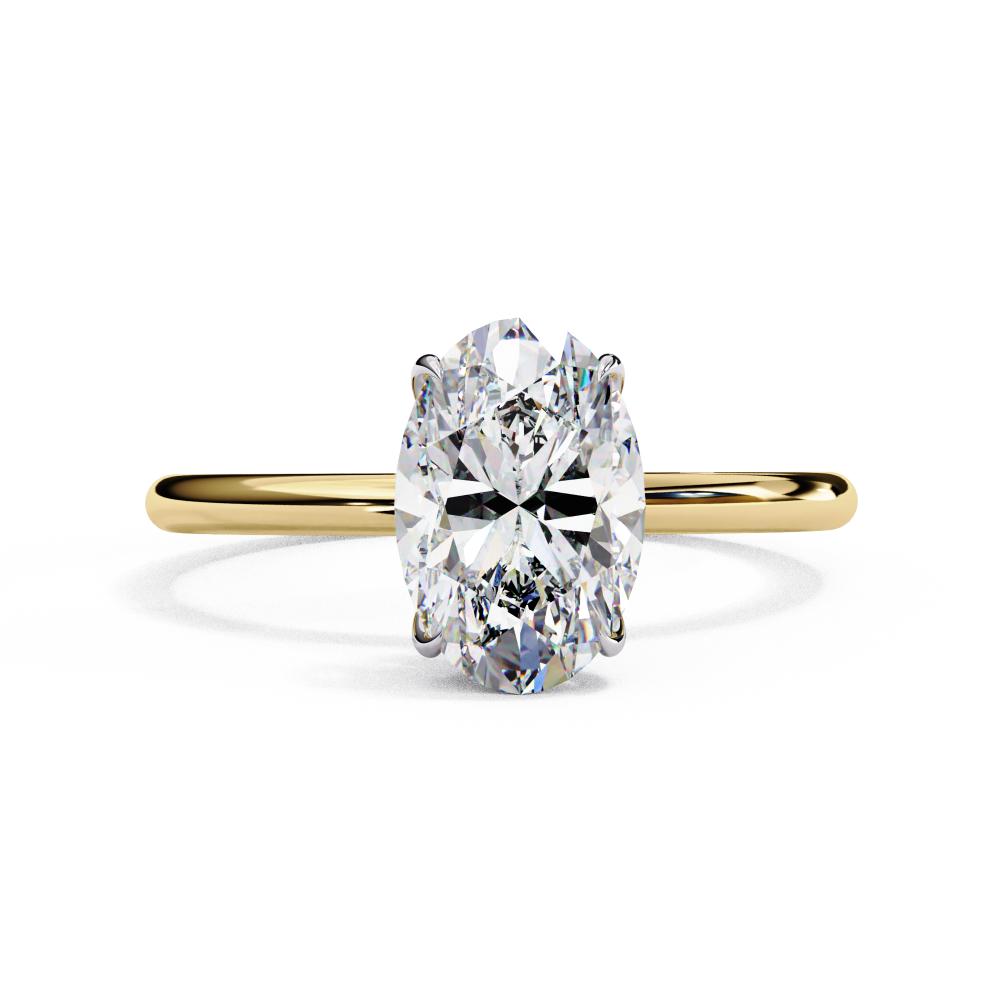 The Toney Oval Hidden Halo Engagement Ring