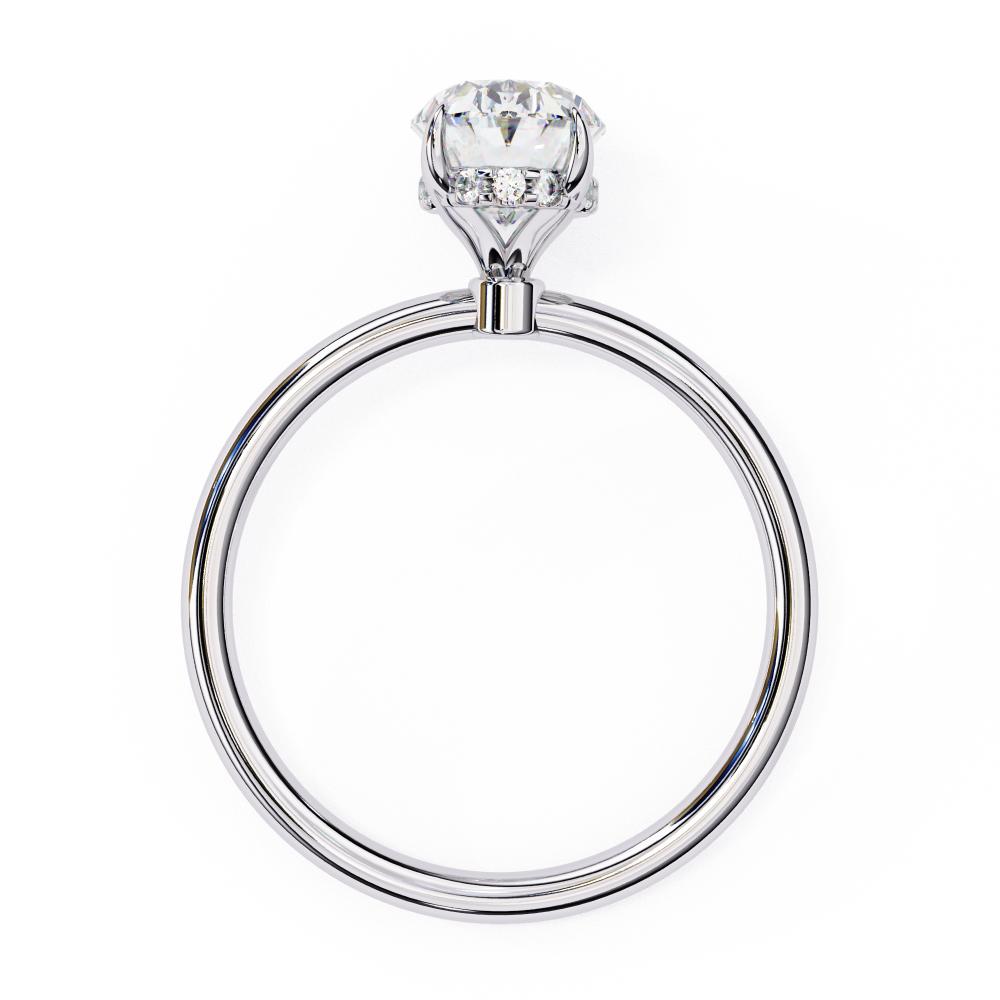 The Toney Oval Hidden Halo Engagement Ring