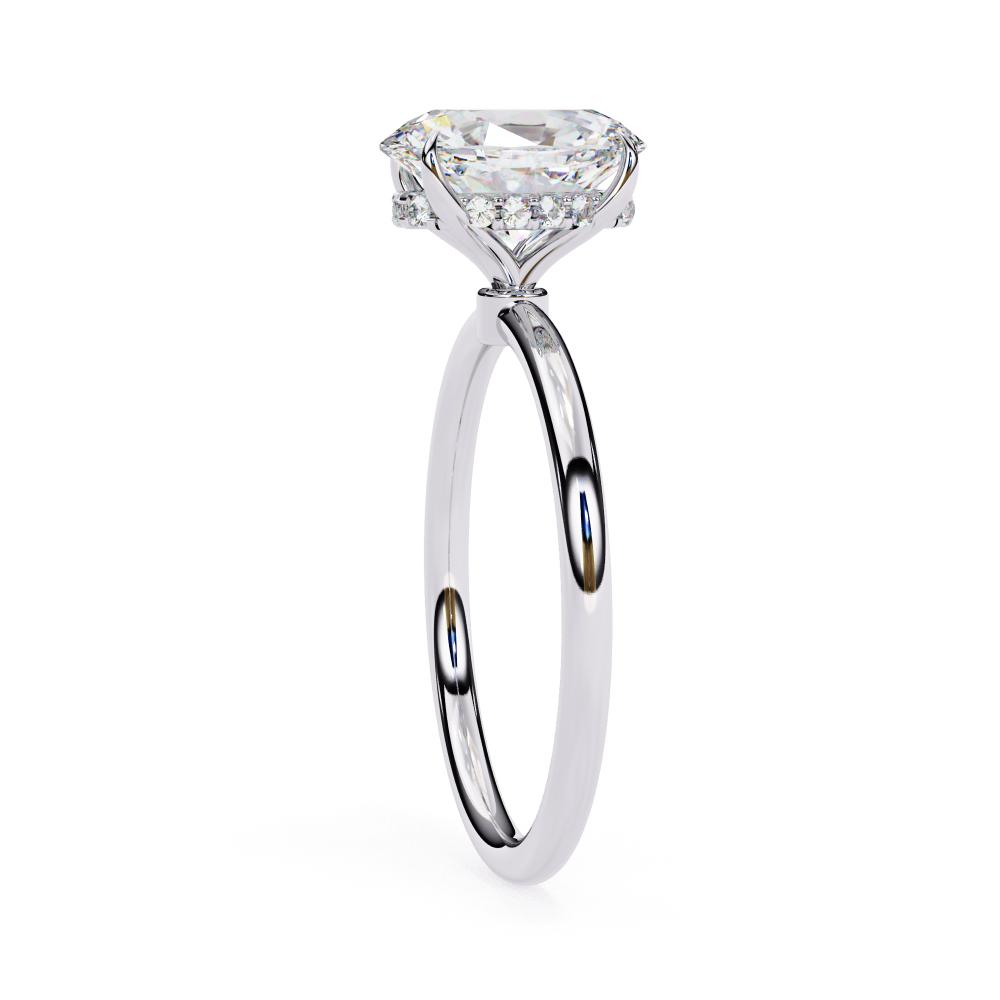 The Toney Oval Hidden Halo Engagement Ring