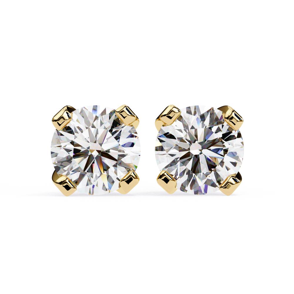 The Anne Round Prong Set Solitaire Stud Earrings