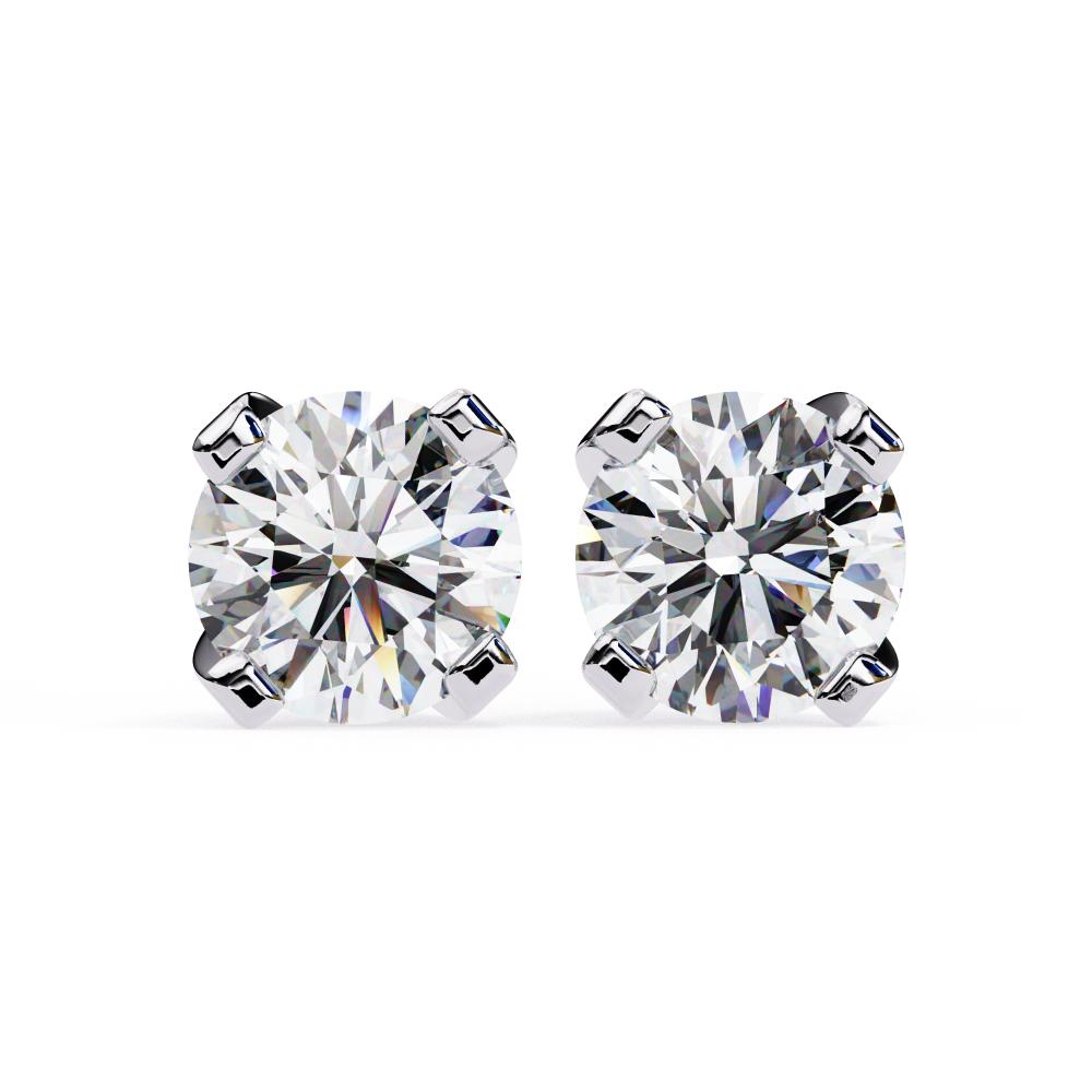 The Anne Round Prong Set Solitaire Stud Earrings