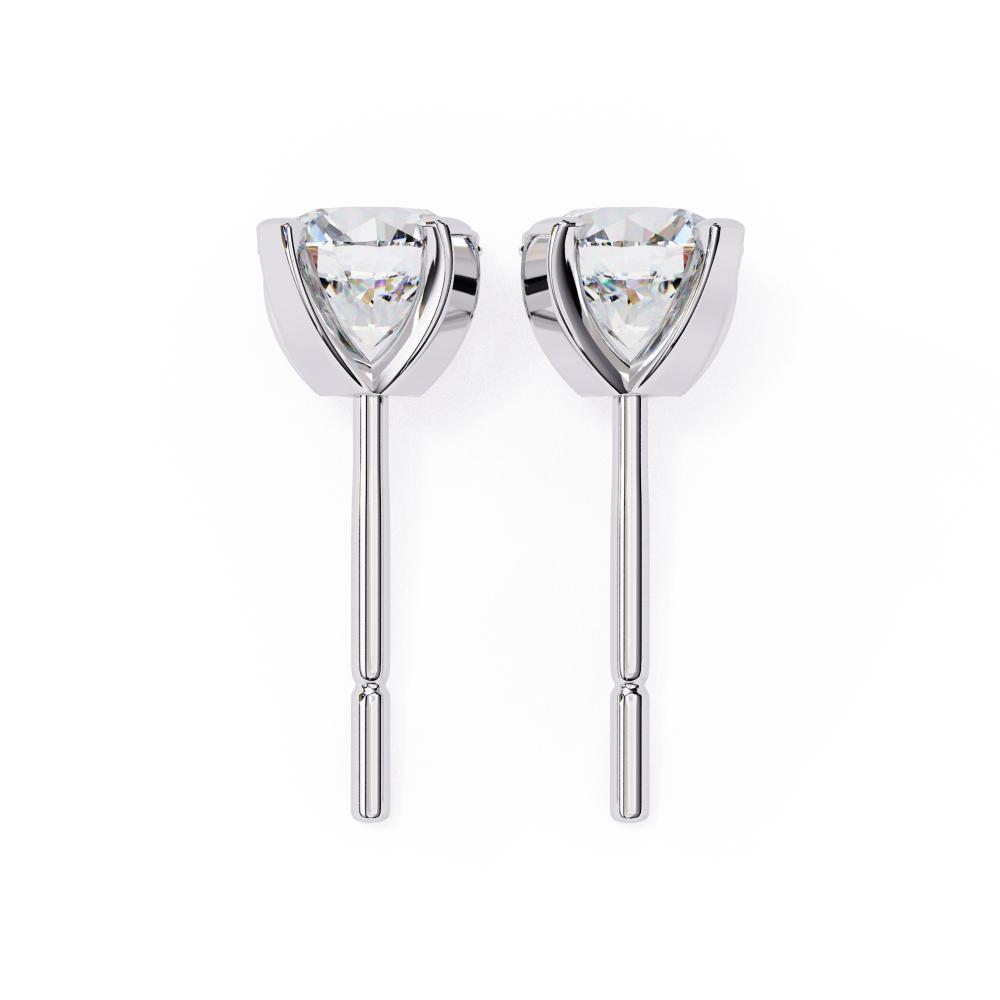 The Anne Round Prong Set Solitaire Stud Earrings