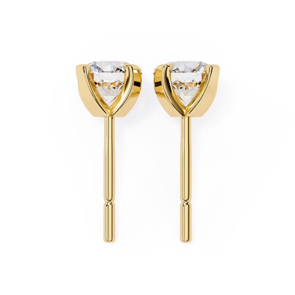 The Anne Round Prong Set Solitaire Stud Earrings