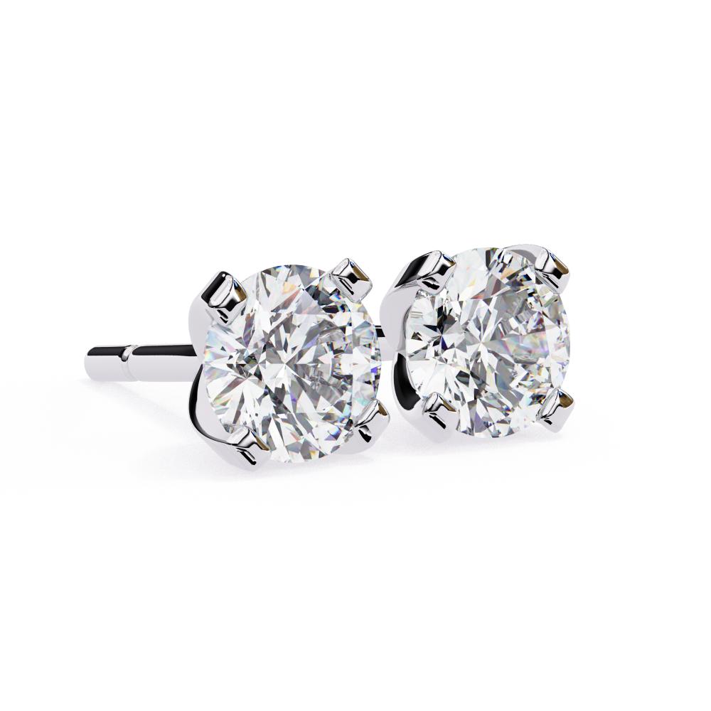 The Anne Round Prong Set Solitaire Stud Earrings