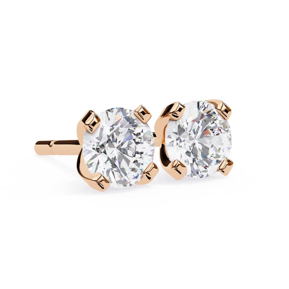 The Anne Round Prong Set Solitaire Stud Earrings