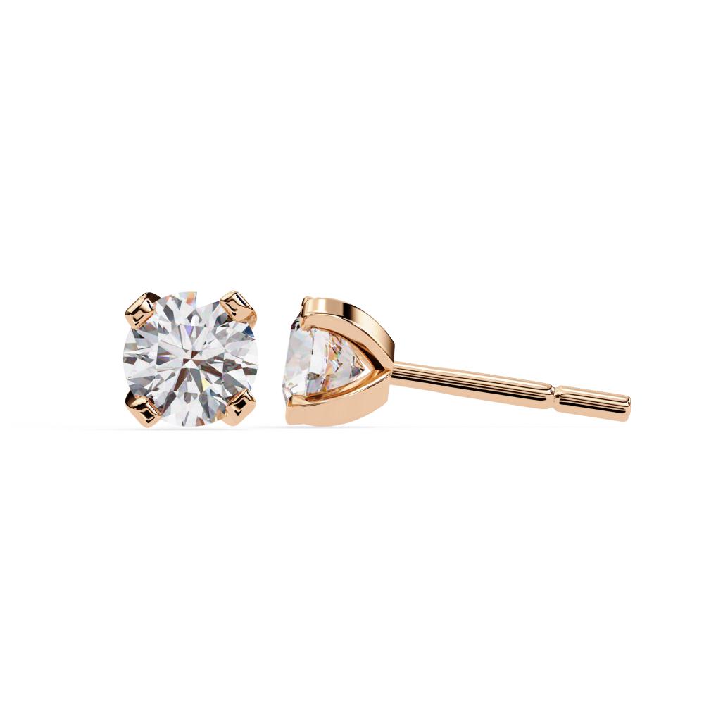 The Anne Round Prong Set Solitaire Stud Earrings