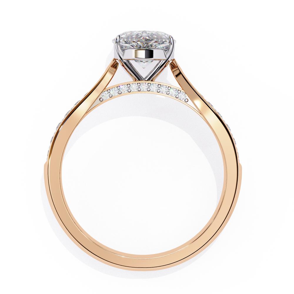 The Nataley Pear Hidden Accent Engagement Ring