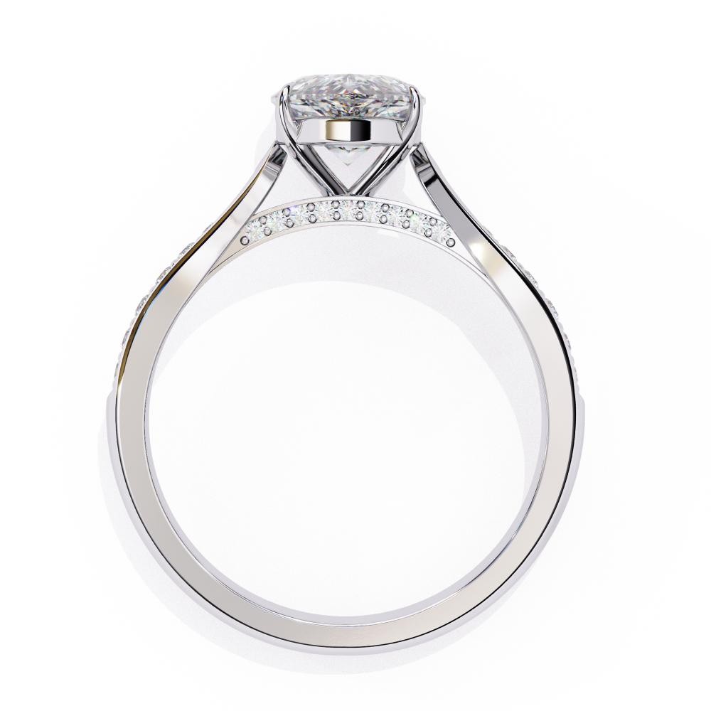 The Nataley Pear Hidden Accent Engagement Ring