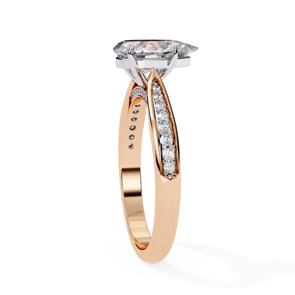 The Nataley Pear Hidden Accent Engagement Ring