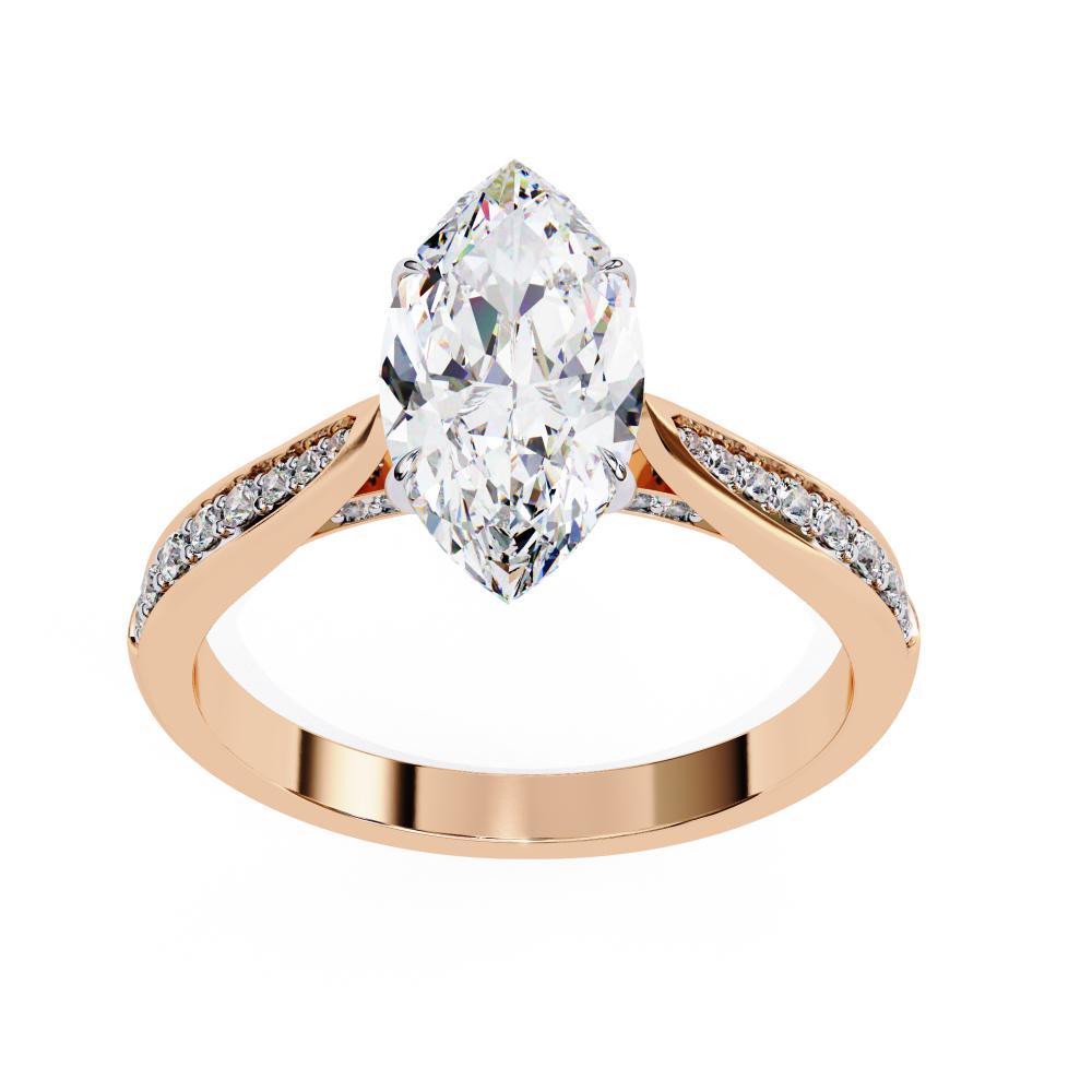 The Nataley Marquise Hidden Accent Engagement Ring