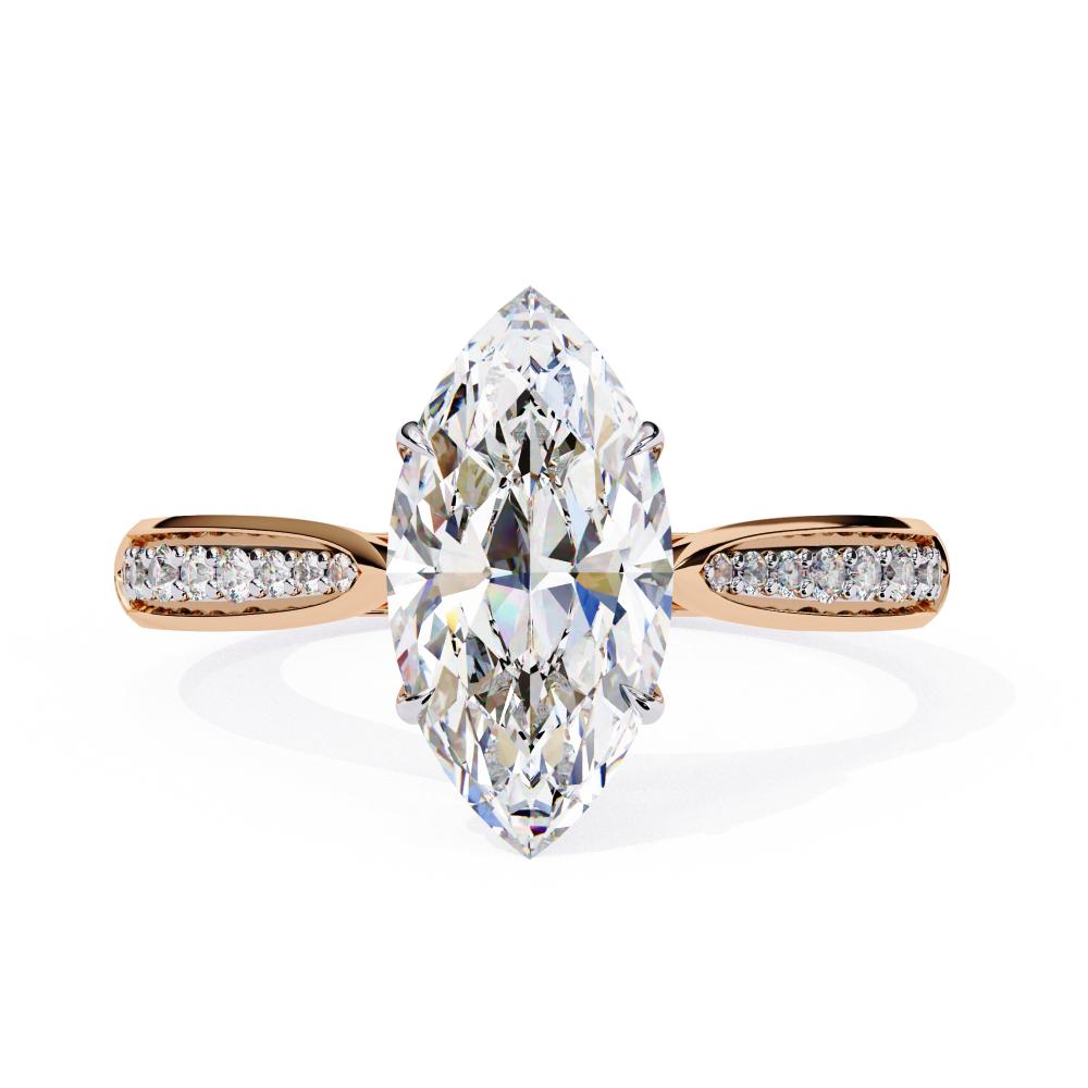 The Nataley Marquise Hidden Accent Engagement Ring