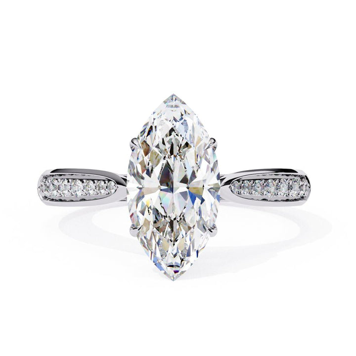 The Nataley Marquise Hidden Accent Engagement Ring