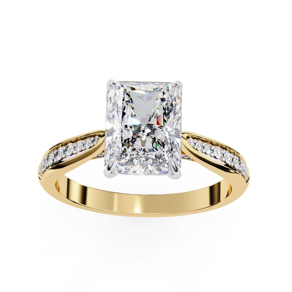 The Nataley Radiant Hidden Accent Engagement Ring