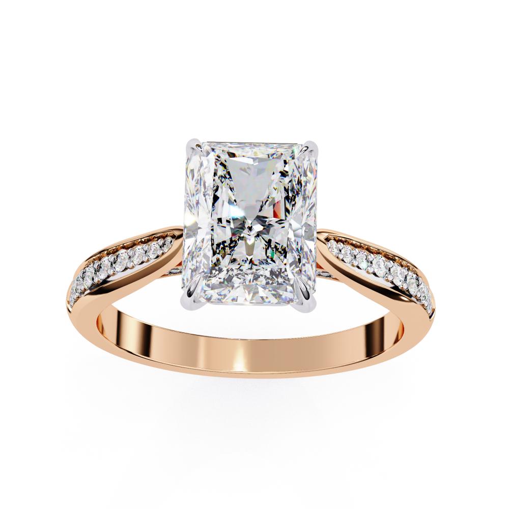 The Nataley Radiant Hidden Accent Engagement Ring