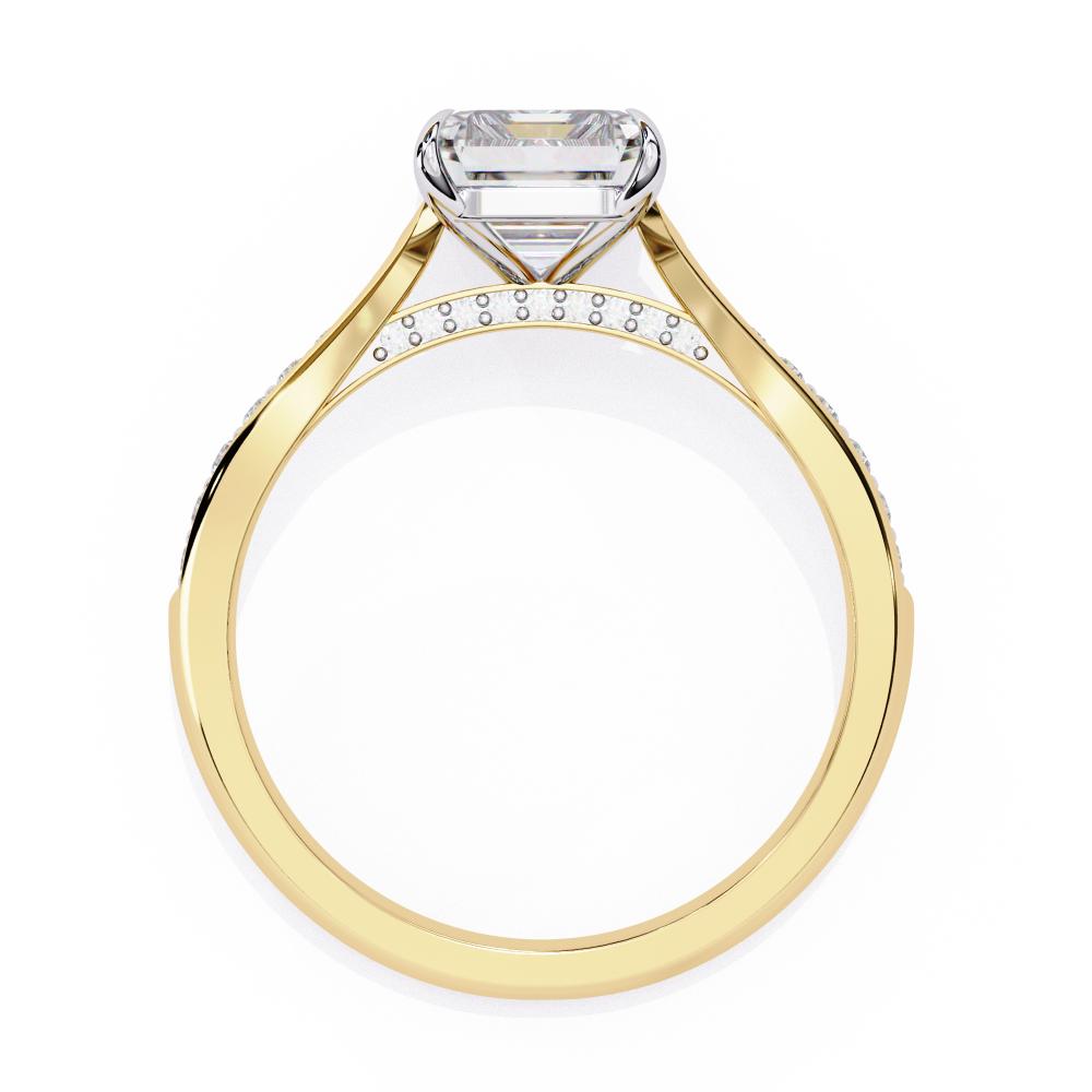 The Nataley Radiant Hidden Accent Engagement Ring