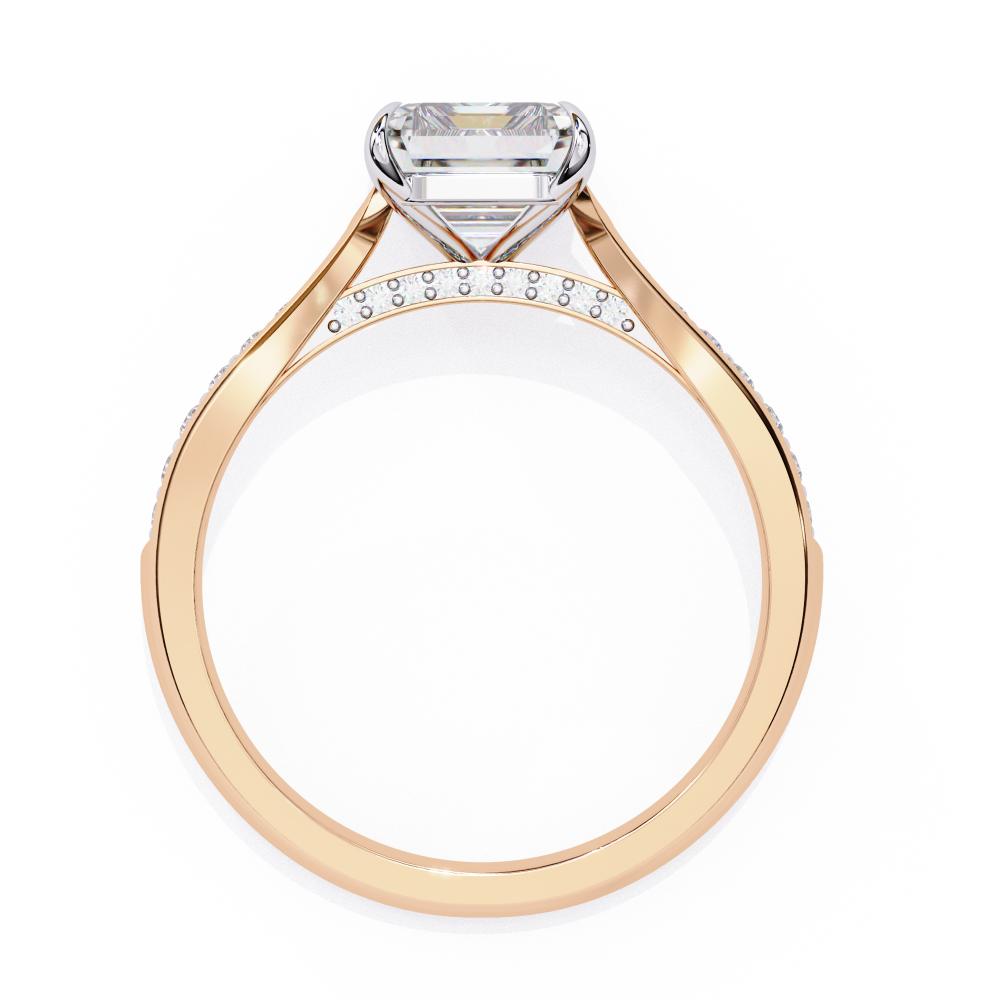 The Nataley Radiant Hidden Accent Engagement Ring