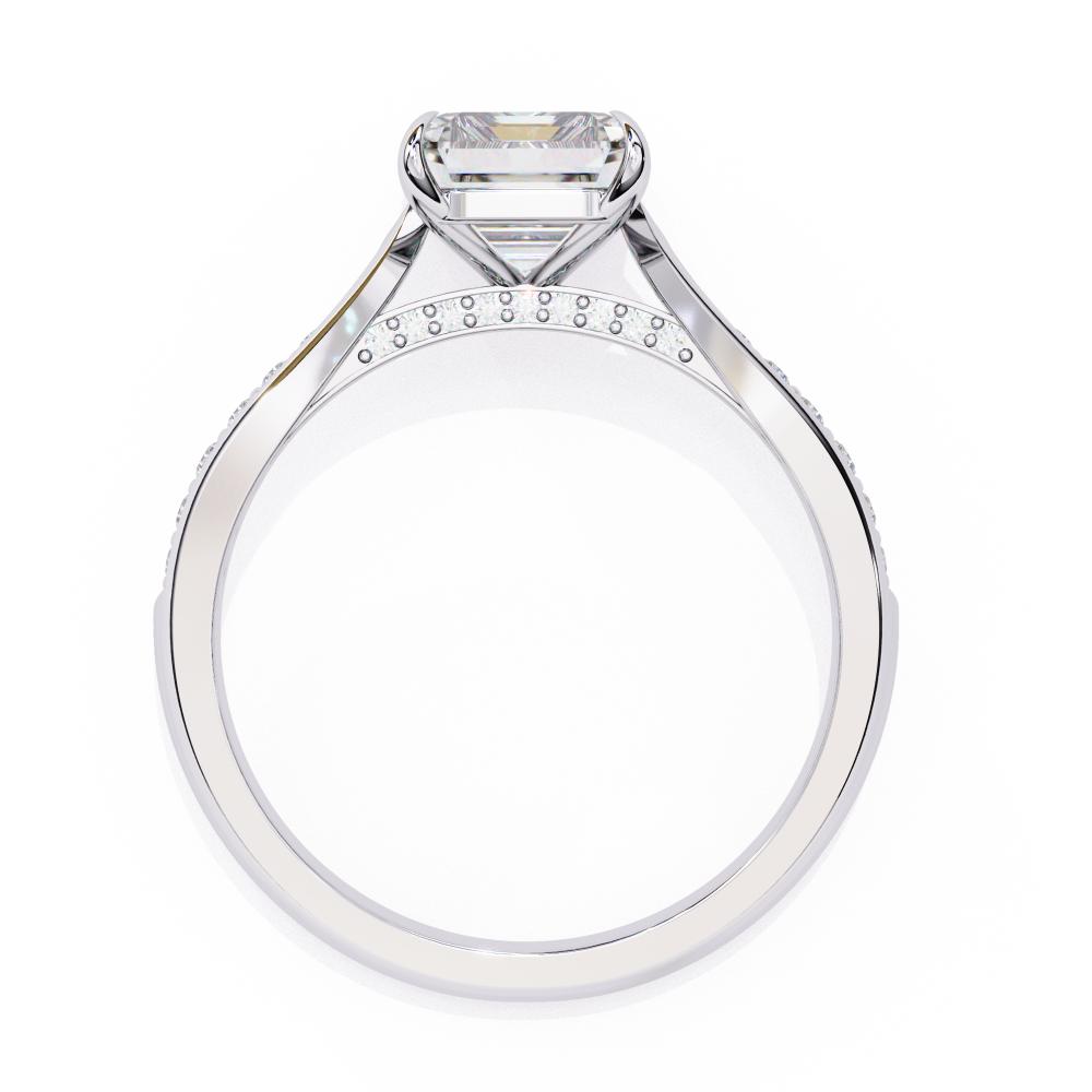 The Nataley Radiant Hidden Accent Engagement Ring