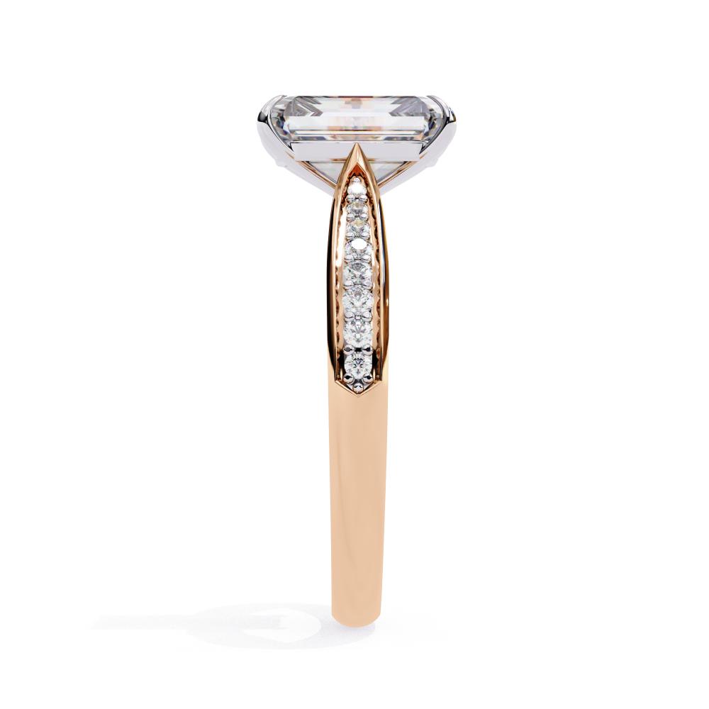 The Nataley Radiant Hidden Accent Engagement Ring