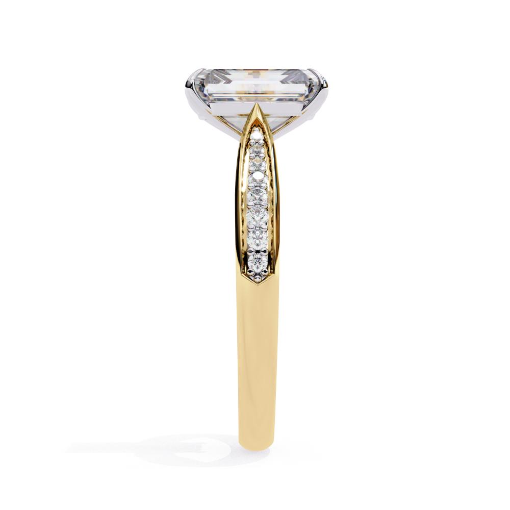 The Nataley Radiant Hidden Accent Engagement Ring