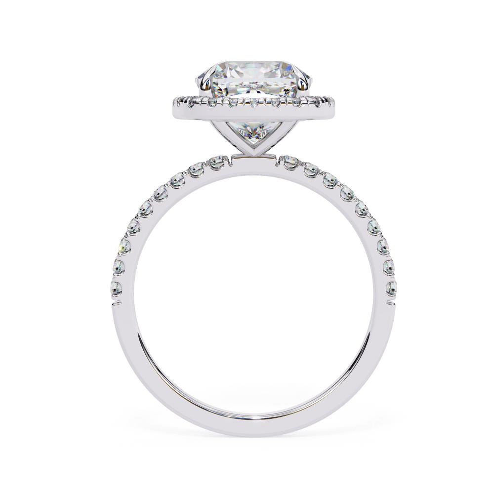 The Lorraine Cushion Halo Engagement ring