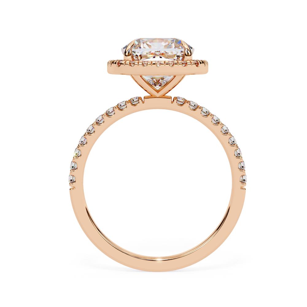 The Lorraine Cushion Halo Engagement ring