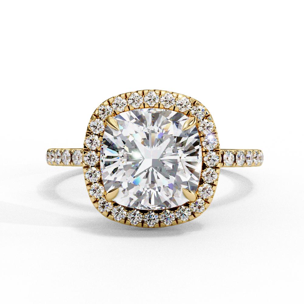 The Lorraine Cushion Halo Engagement ring