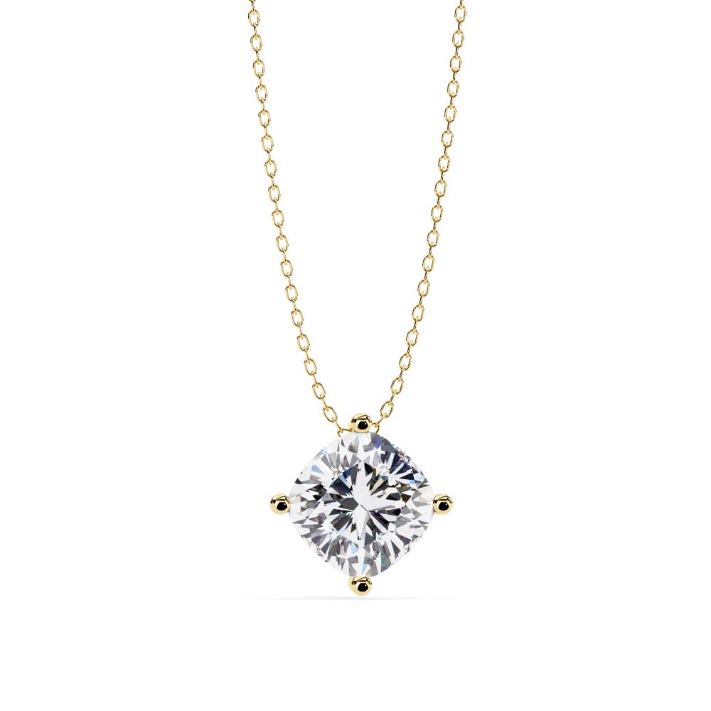 The Sophia Cushion Solitaire Pendant With Chain