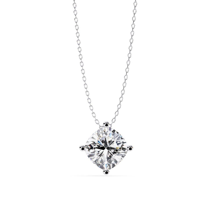 The Sophia Cushion Solitaire Pendant With Chain