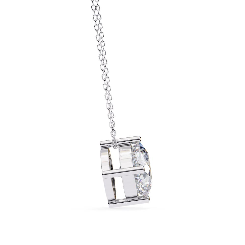 The Sophia Cushion Solitaire Pendant With Chain