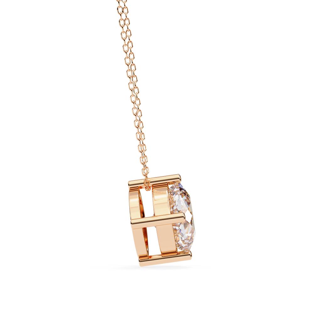 The Sophia Cushion Solitaire Pendant With Chain