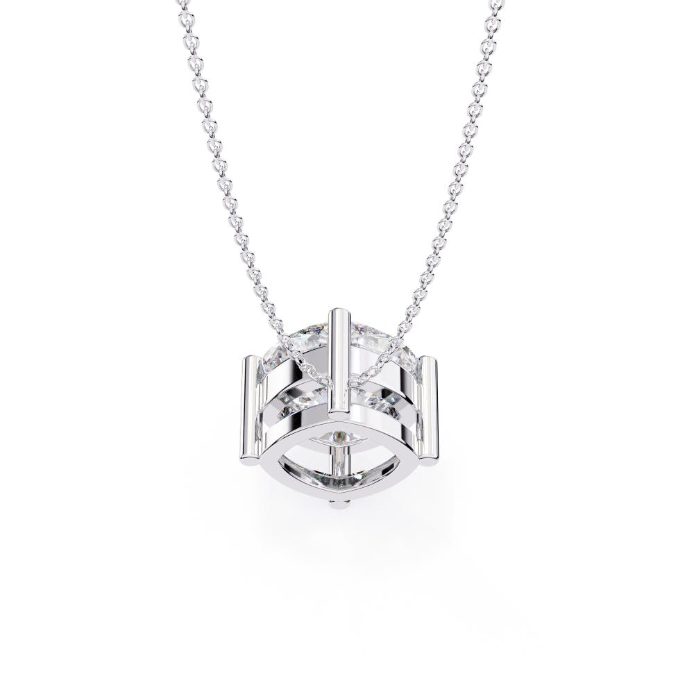 The Sophia Cushion Solitaire Pendant With Chain