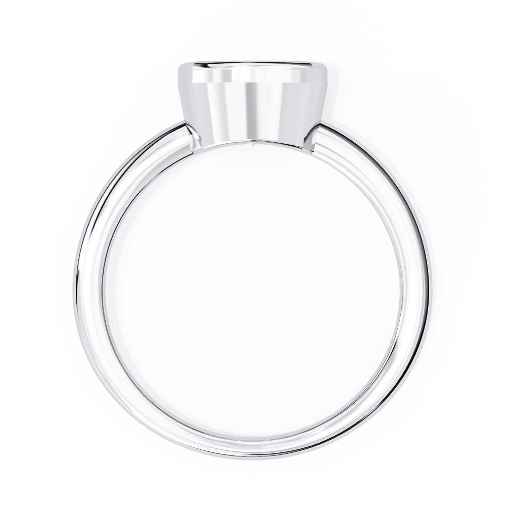 The Abile Cushion Solitaire Bezel Set Engagement Ring