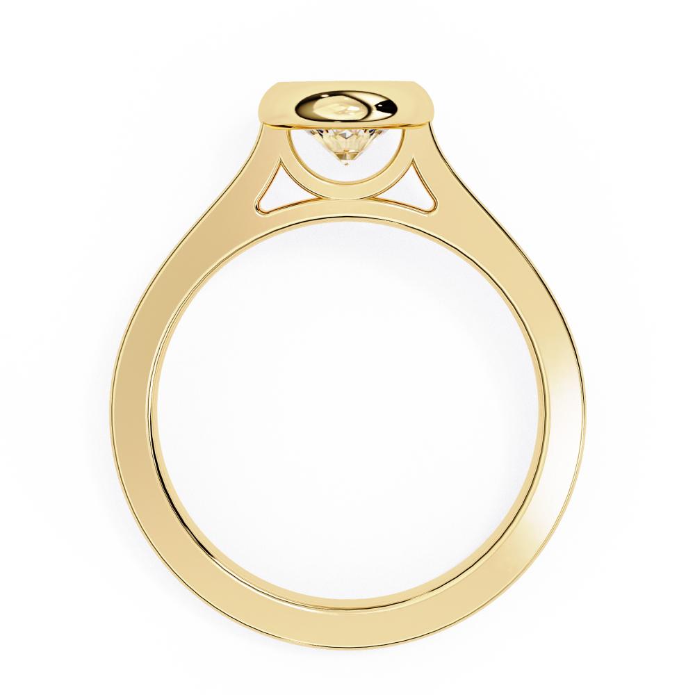 The Haley Round Bezel Set Engagement ring