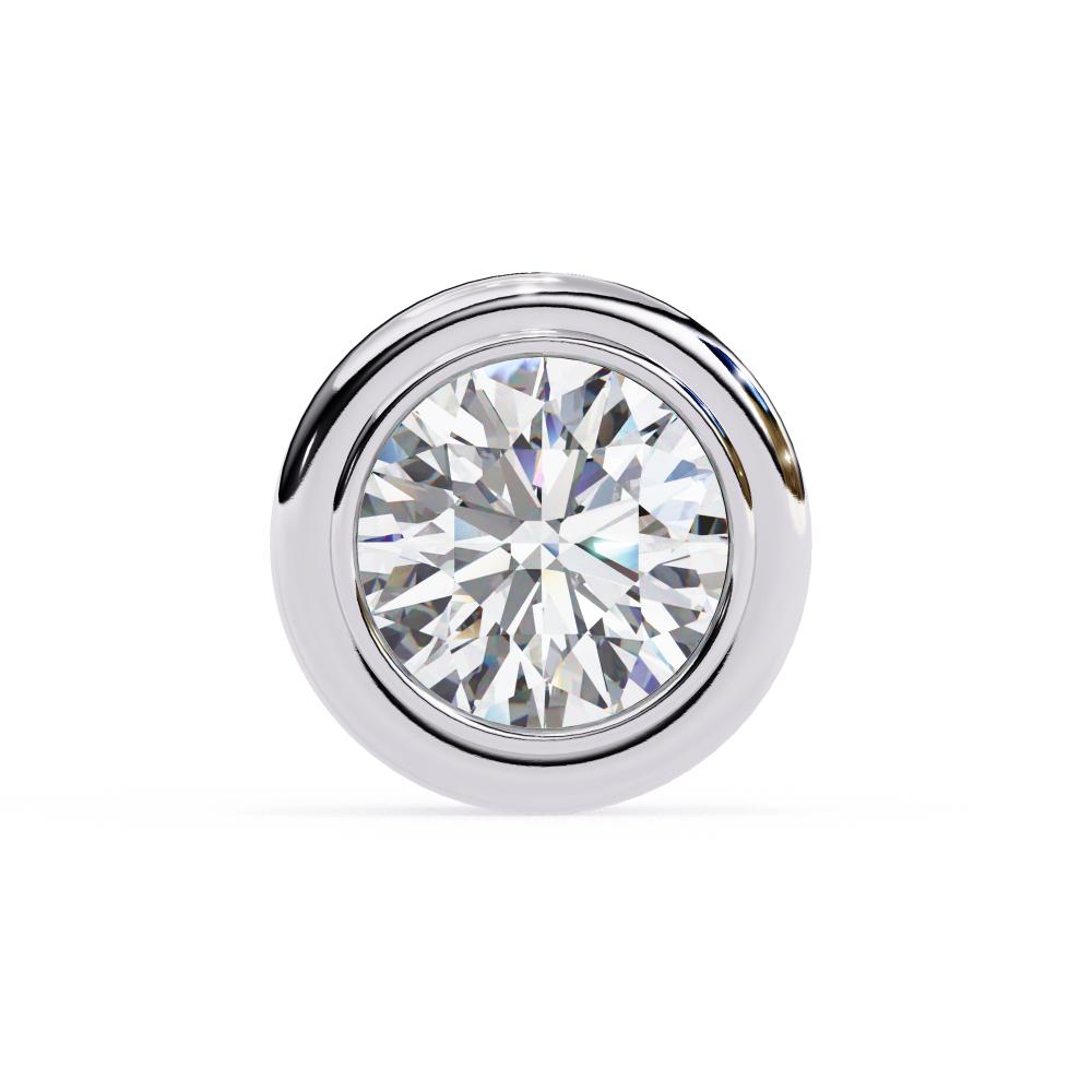 The Valerie Round Bezel Set Solitaire Stud Earrings