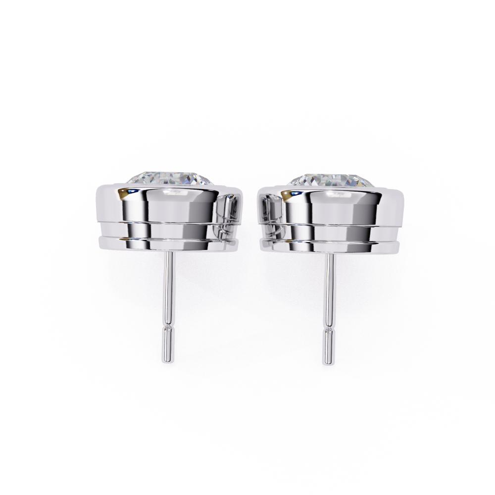 The Valerie Round Bezel Set Solitaire Stud Earrings