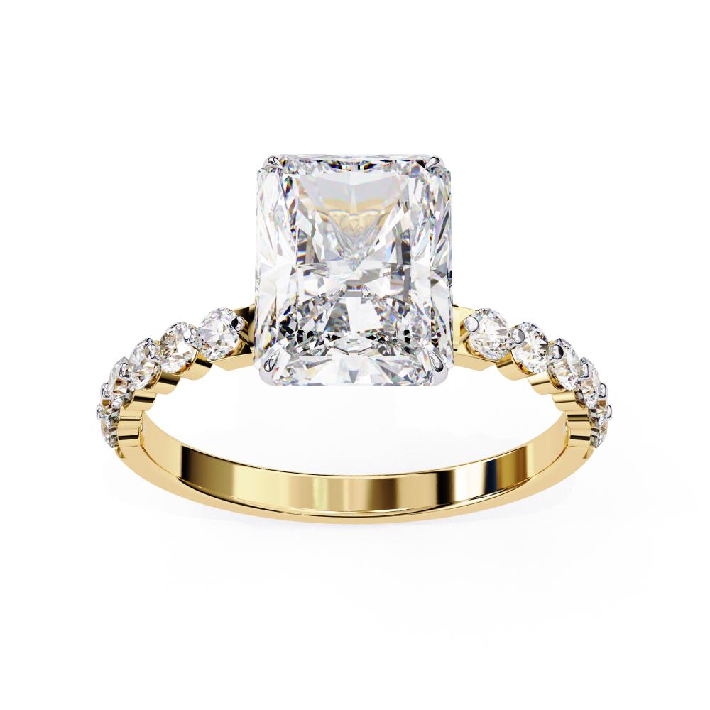 The Beverly Radiant Solitaire with Shared Prong Engagement Ring