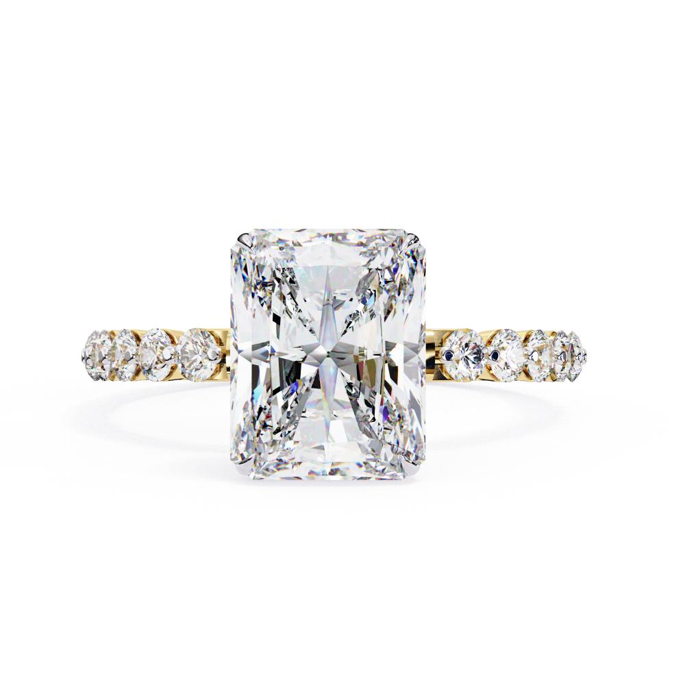 The Beverly Radiant Solitaire with Shared Prong Engagement Ring