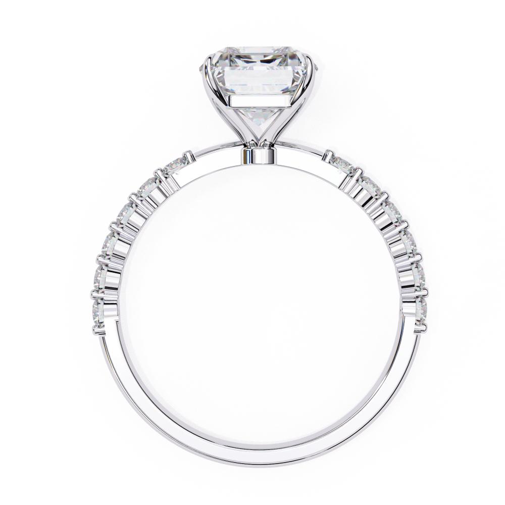 The Beverly Radiant Solitaire with Shared Prong Engagement Ring